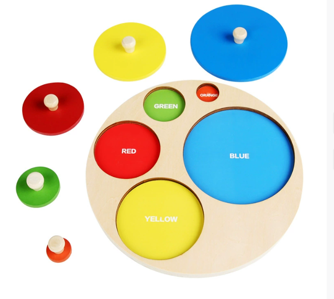 Montessori geometric puzzle board, wooden shape grasping board toy